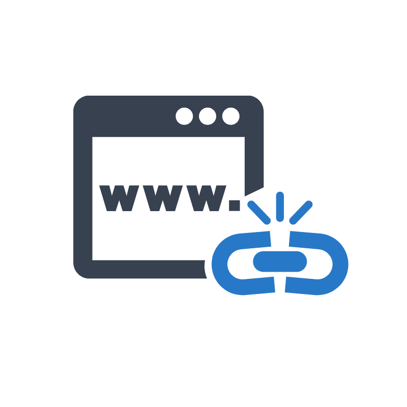 broken link web care icon